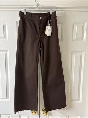 NWT! Mango MNG Catherine Culotte Jeans. Brown Color. Size 36/4. NEW!